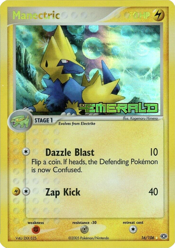 Manectric (16/106) (Stamped) [EX: Emerald] | The Gaming-Verse