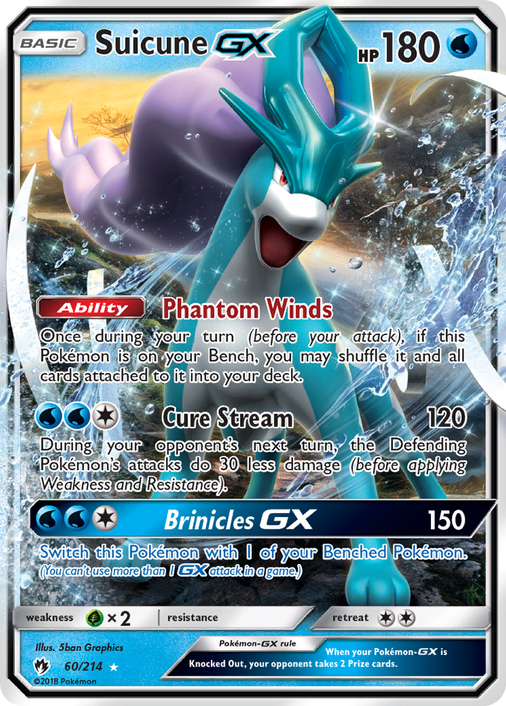 Suicune GX (60/214) [Sun & Moon: Lost Thunder] | The Gaming-Verse