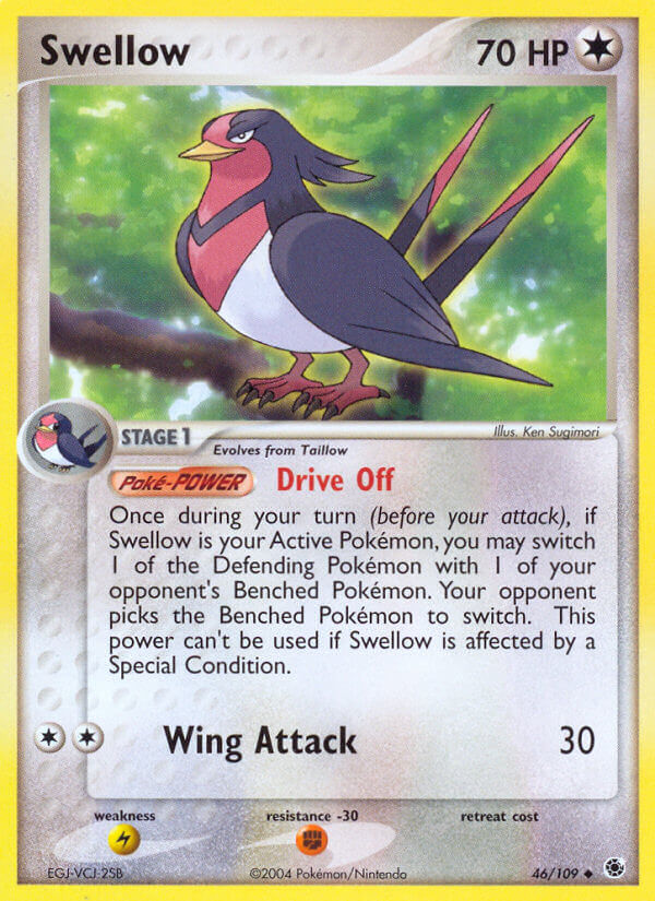 Swellow (46/109) [EX: Battle Stadium] | The Gaming-Verse