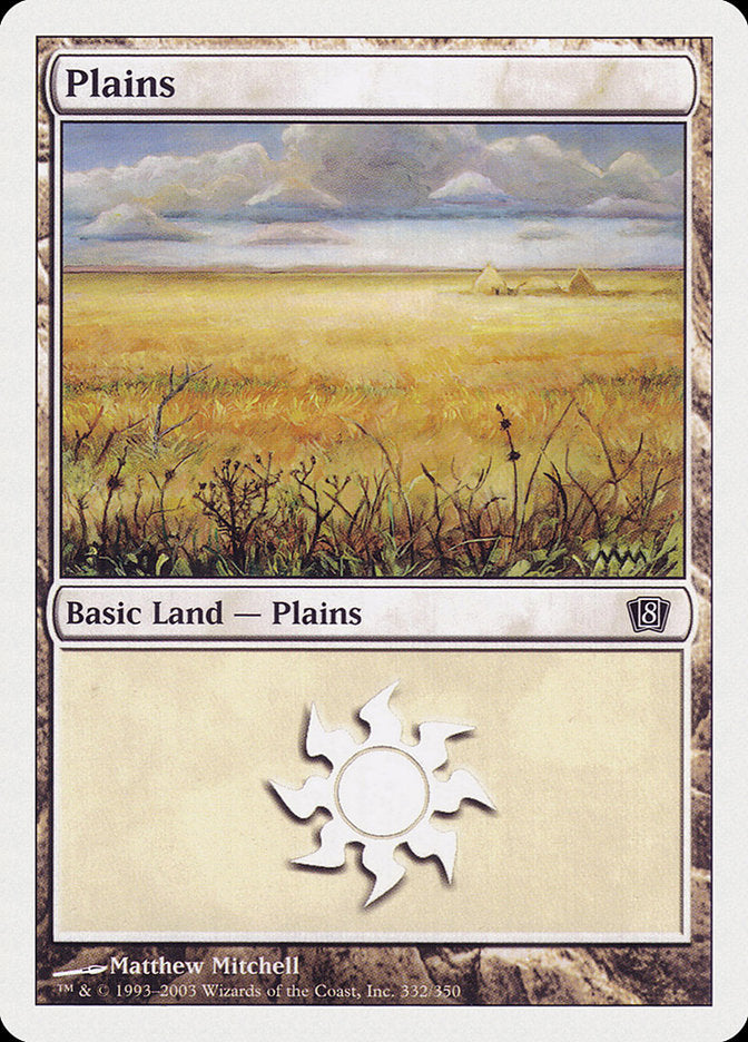 Plains (#332) [Eighth Edition] | The Gaming-Verse