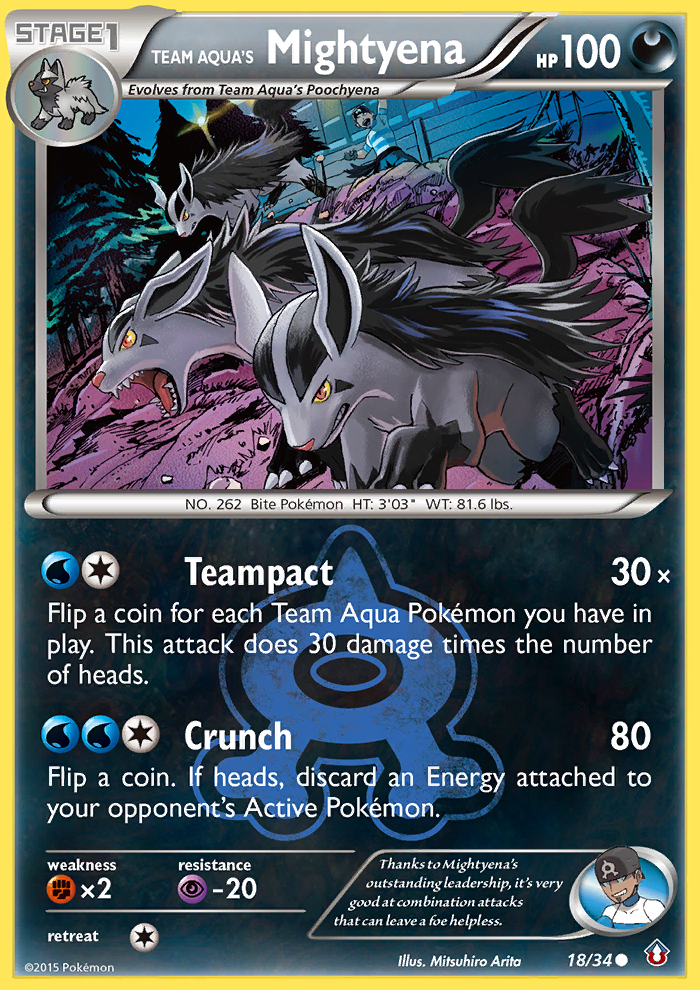 Team Aqua's Mightyena (18/34) [XY: Double Crisis] | The Gaming-Verse