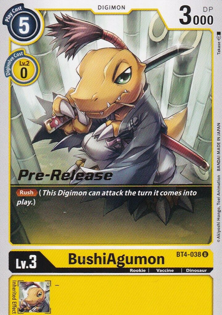 BushiAgumon [BT4-038] [Great Legend Pre-Release Promos] | The Gaming-Verse