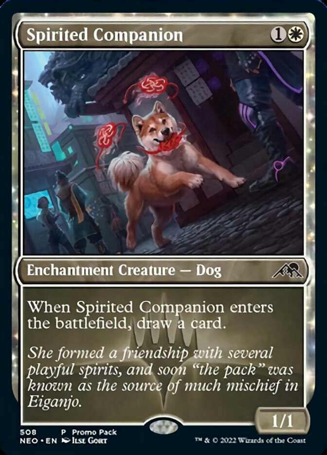 Spirited Companion (Promo Pack) [Kamigawa: Neon Dynasty Promos] | The Gaming-Verse