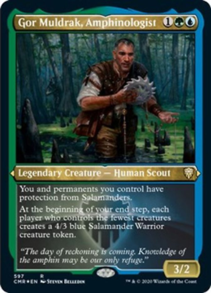 Gor Muldrak, Amphinologist [Commander Legends Etched] | The Gaming-Verse