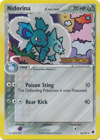 Nidorina (34/101) (Delta Species) (Stamped) [EX: Dragon Frontiers] | The Gaming-Verse