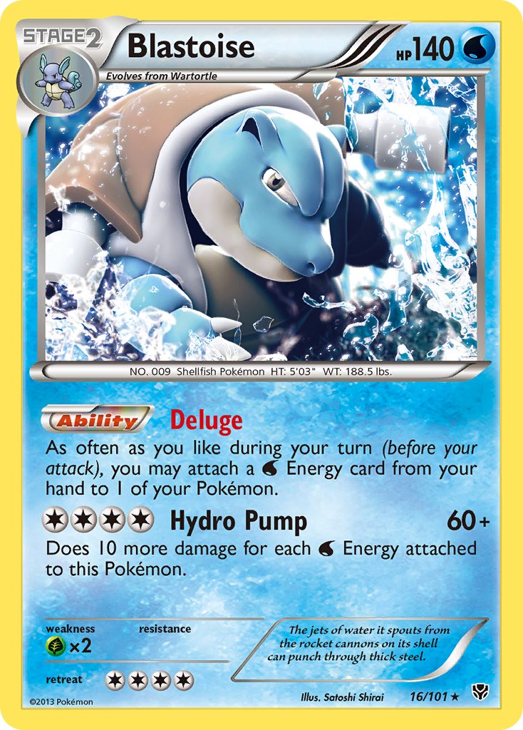 Blastoise (16/101) (Cosmos Holo) (Blister Exclusive) [Black & White: Plasma Blast] | The Gaming-Verse