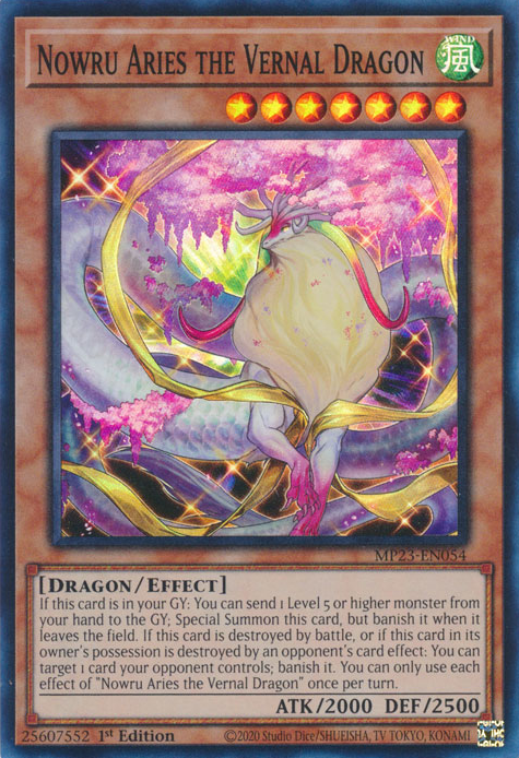 Nowru Aries the Vernal Dragon [MP23-EN054] Super Rare | The Gaming-Verse