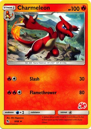 Charmeleon (8/68) (Charizard Stamp #15) [Battle Academy 2020] | The Gaming-Verse