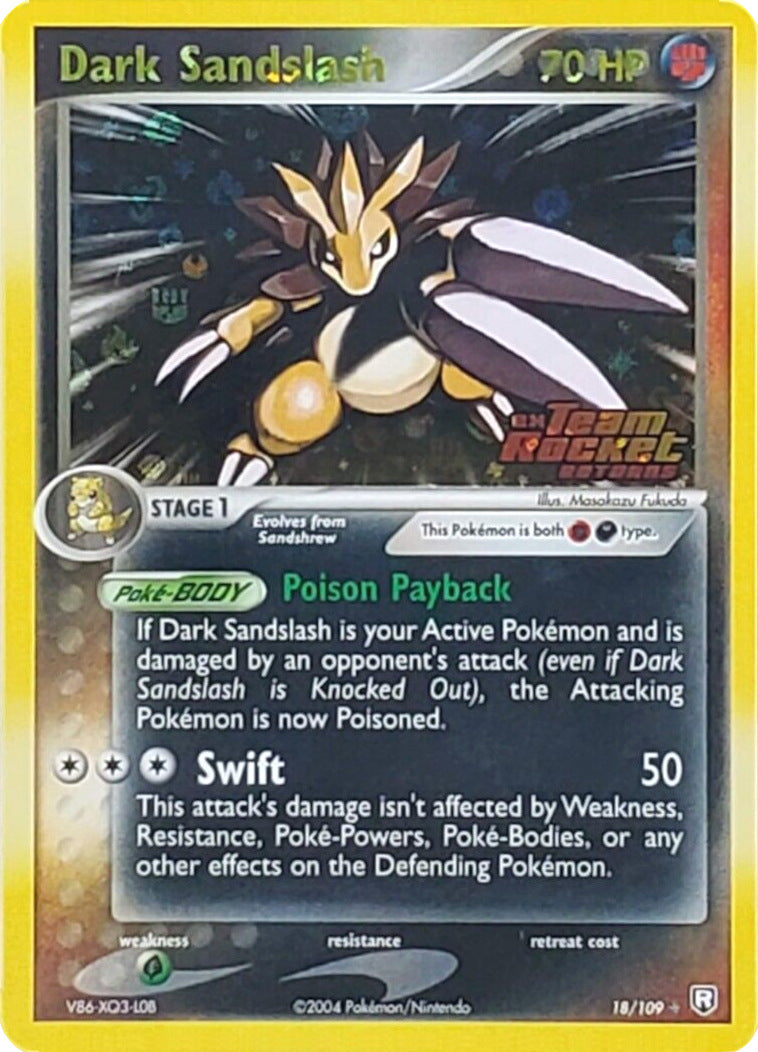 Dark Sandslash (18/109) (Stamped) [EX: Team Rocket Returns] | The Gaming-Verse