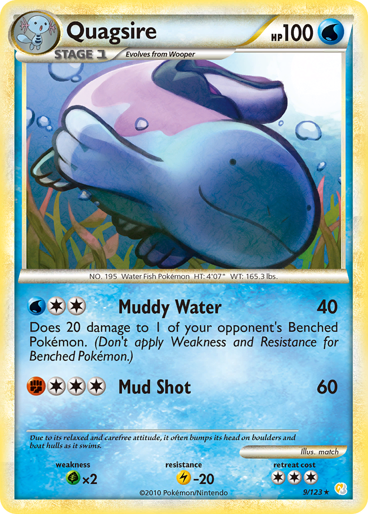 Quagsire (9/123) [HeartGold & SoulSilver: Base Set] | The Gaming-Verse