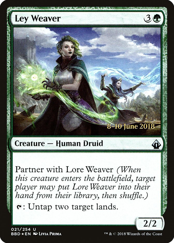 Ley Weaver  (Prerelease) [Battlebond Prerelease Promos] | The Gaming-Verse