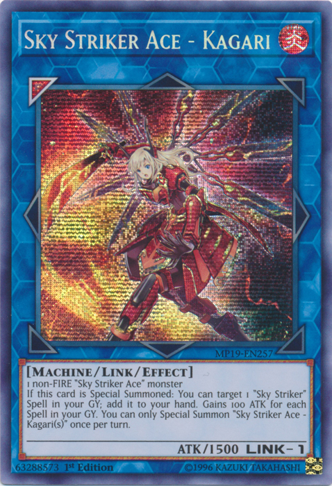 Sky Striker Ace - Kagari [MP19-EN257] Prismatic Secret Rare | The Gaming-Verse