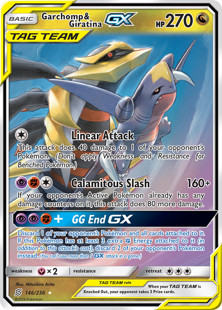 Garchomp & Giratina GX (146/236) [Sun & Moon: Unified Minds] | The Gaming-Verse