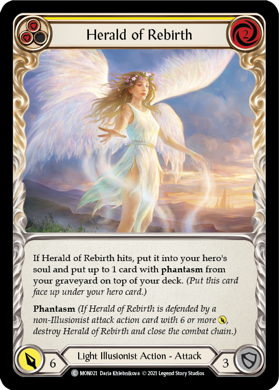 Herald of Rebirth (Yellow) [MON021] 1st Edition Normal | The Gaming-Verse