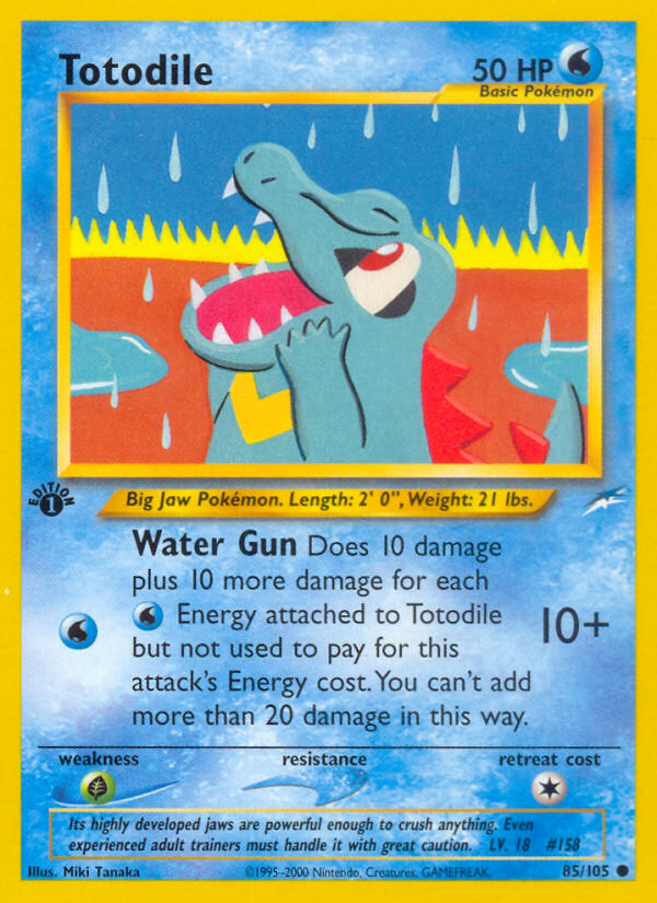 Totodile (85/105) [Neo Destiny 1st Edition] | The Gaming-Verse