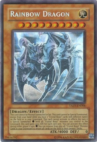 Rainbow Dragon (Chaos Neos Misprint) [TAEV-EN006] Ghost Rare | The Gaming-Verse