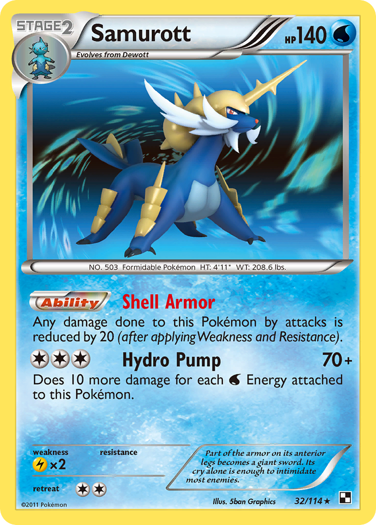 Samurott (32/114) [Black & White: Base Set] | The Gaming-Verse