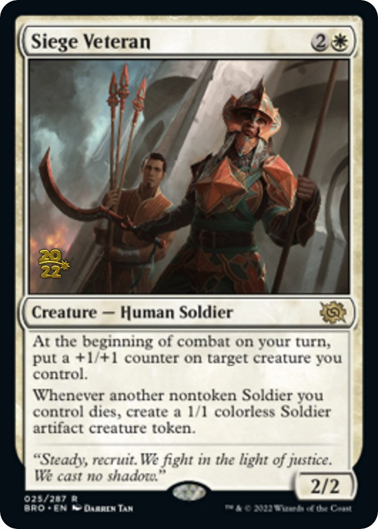 Siege Veteran [The Brothers' War: Prerelease Promos] | The Gaming-Verse