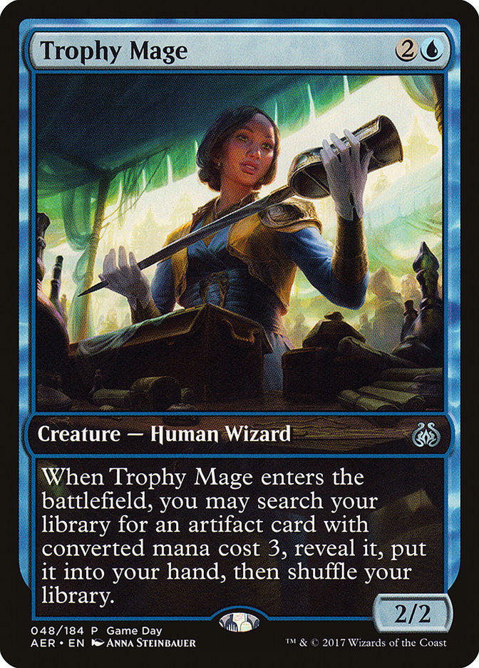 Trophy Mage (Game Day) [Aether Revolt Promos] | The Gaming-Verse