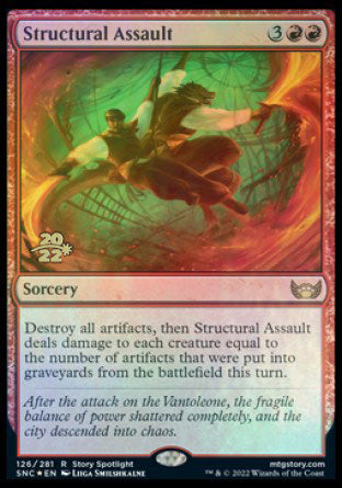 Structural Assault [Streets of New Capenna Prerelease Promos] | The Gaming-Verse