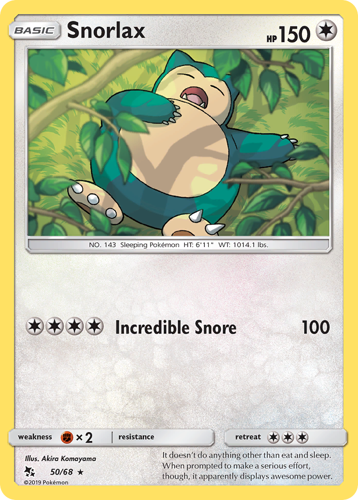 Snorlax (50/68) [Sun & Moon: Hidden Fates] | The Gaming-Verse