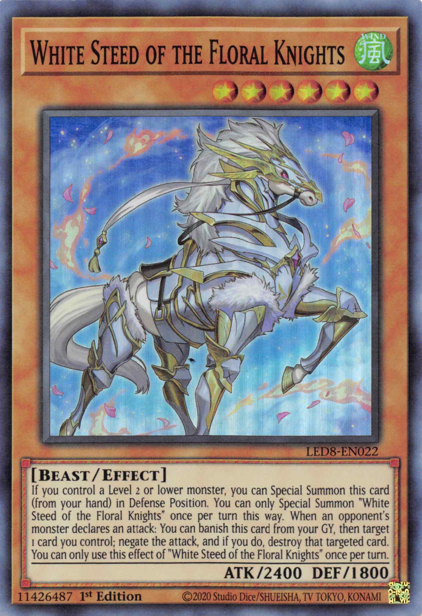 White Steed of the Floral Knights [LED8-EN022] Super Rare | The Gaming-Verse