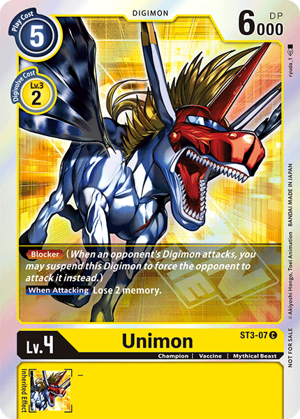 Unimon [ST3-07] (Event Pack) [Starter Deck: Heaven's Yellow Promos] | The Gaming-Verse