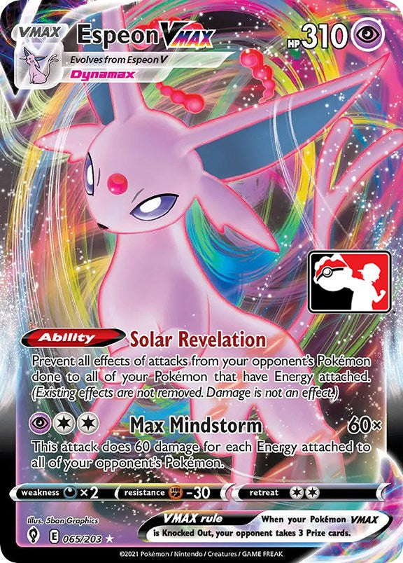 Espeon VMAX (065/203) [Prize Pack Series One] | The Gaming-Verse