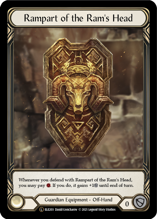 Rampart of the Ram's Head [U-ELE203] Unlimited Rainbow Foil | The Gaming-Verse