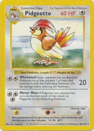 Pidgeotto (22/102) [Base Set Shadowless Unlimited] | The Gaming-Verse