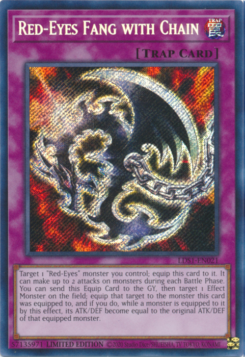 Red-Eyes Fang with Chain [LDS1-EN021] Secret Rare | The Gaming-Verse