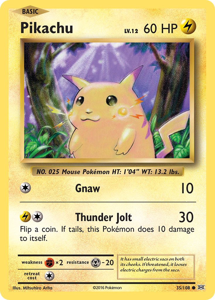 Pikachu (35/108) (Theme Deck Exclusive) (Cracked Ice Holo) [XY: Evolutions] | The Gaming-Verse