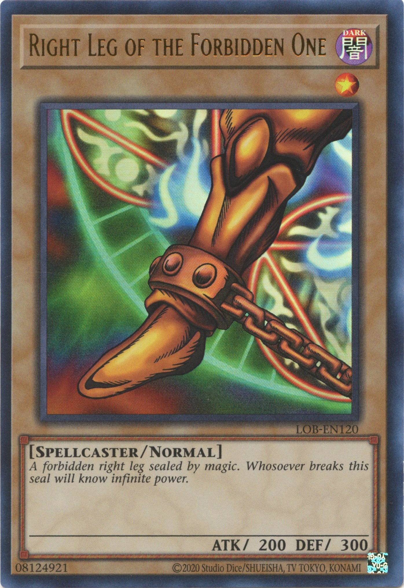 Right Leg of the Forbidden One (25th Anniversary) [LOB-EN120] Ultra Rare | The Gaming-Verse