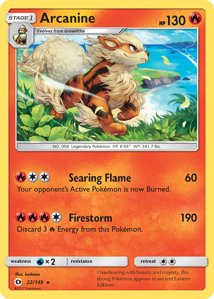 Arcanine (22/149) [Sun & Moon: Base Set] | The Gaming-Verse