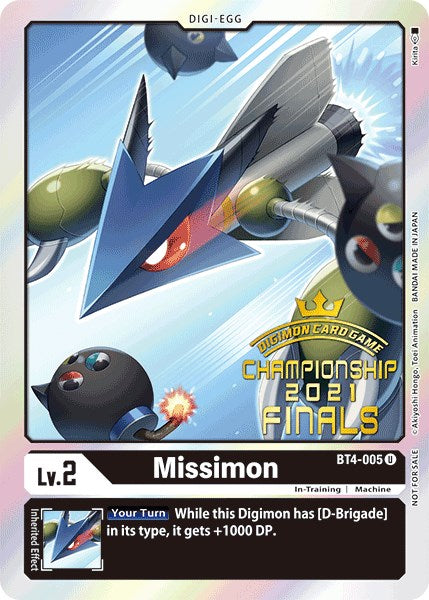 Missimon [BT4-005] (2021 Championship Finals Event Pack Alt-Art Gold Stamp Set) [Great Legend Promos] | The Gaming-Verse