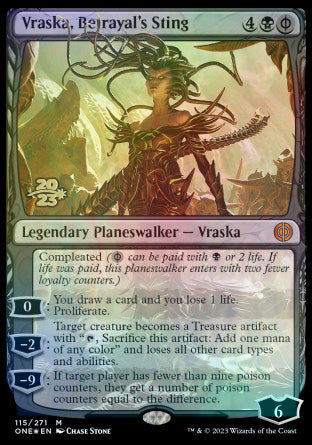 Vraska, Betrayal's Sting [Phyrexia: All Will Be One Prerelease Promos] | The Gaming-Verse