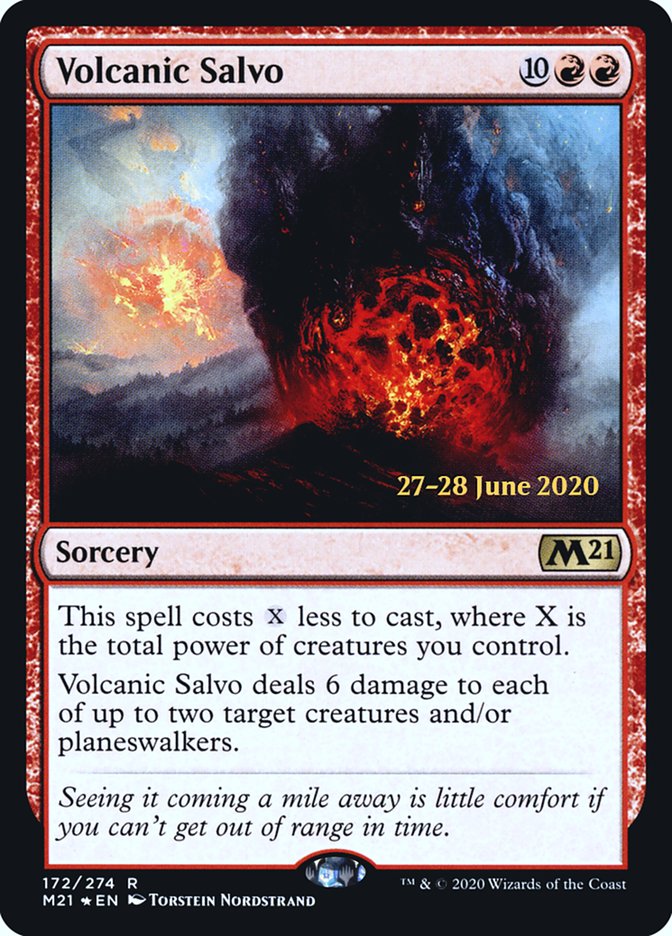 Volcanic Salvo  [Core Set 2021 Prerelease Promos] | The Gaming-Verse