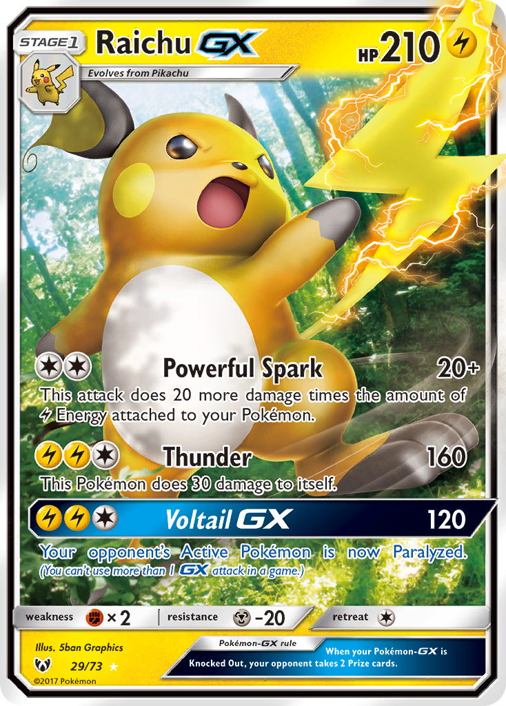 Raichu GX (29/73) [Sun & Moon: Shining Legends] | The Gaming-Verse