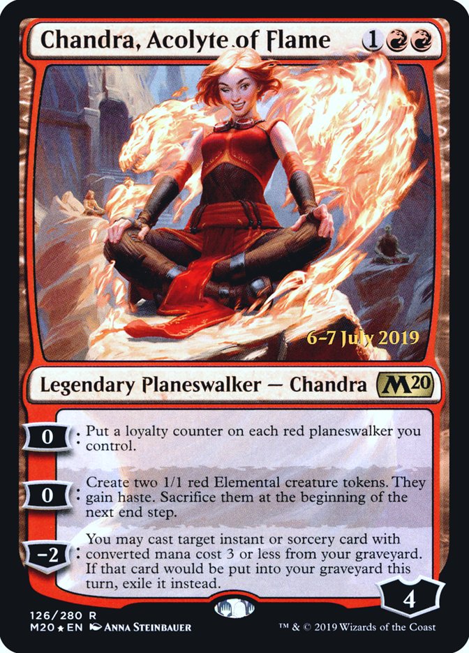 Chandra, Acolyte of Flame  [Core Set 2020 Prerelease Promos] | The Gaming-Verse