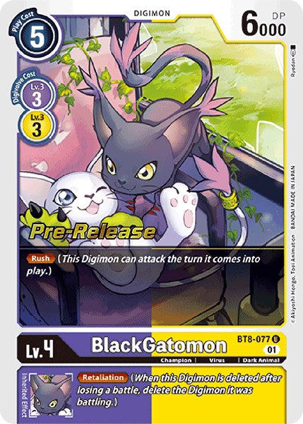 BlackGatomon [BT8-077] [New Awakening Pre-Release Cards] | The Gaming-Verse