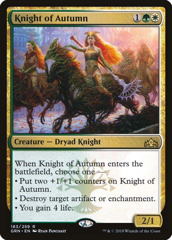 Knight of Autumn [Guilds of Ravnica] | The Gaming-Verse