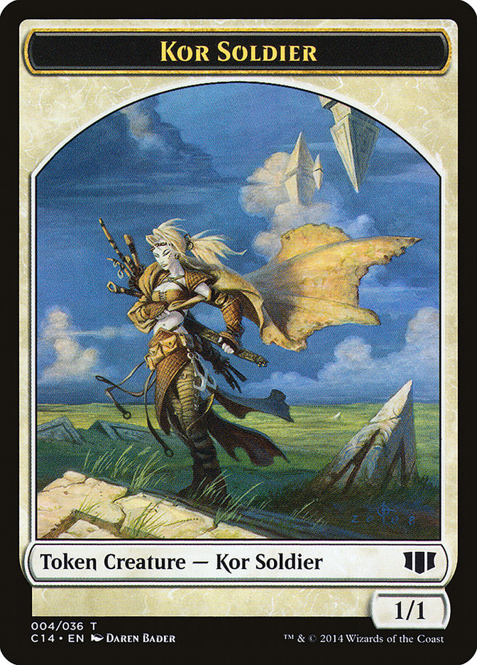 Kor Soldier // Pegasus Double-sided Token [Commander 2014 Tokens] | The Gaming-Verse