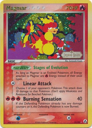 Magmar (21/92) (Stamped) [EX: Legend Maker] | The Gaming-Verse