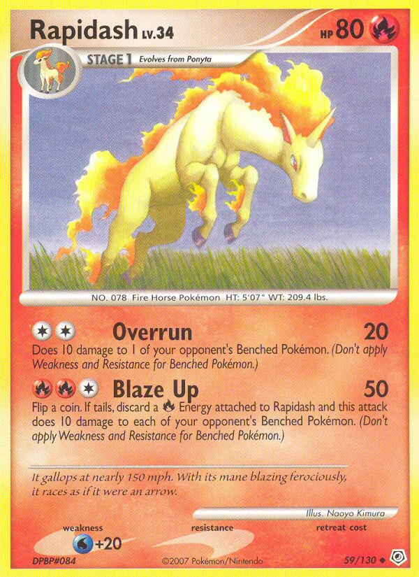 Rapidash (59/130) [Diamond & Pearl: Base Set] | The Gaming-Verse