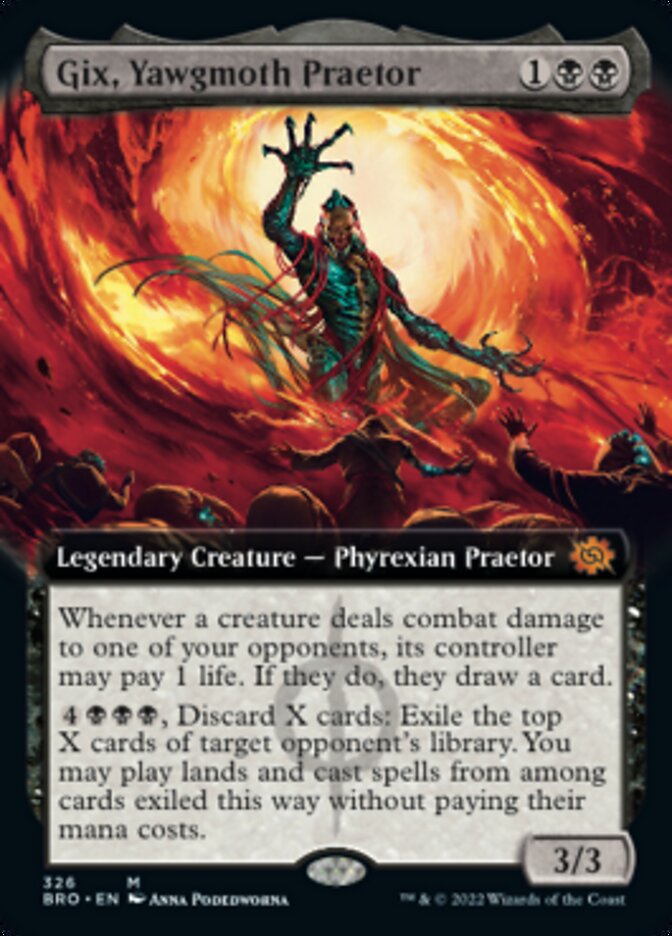 Gix, Yawgmoth Praetor (Extended Art) [The Brothers' War] | The Gaming-Verse