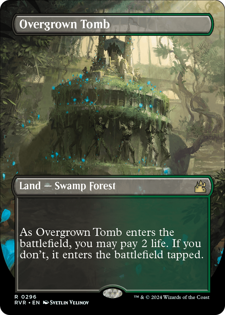 Overgrown Tomb (Borderless) [Ravnica Remastered] | The Gaming-Verse