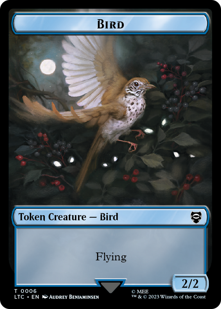 Elf Warrior // Bird Double Sided Token [The Lord of the Rings: Tales of Middle-Earth Commander Tokens] | The Gaming-Verse