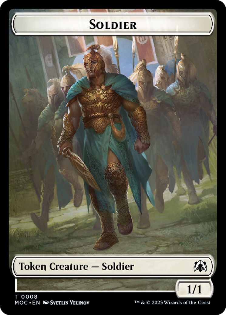 Vampire Knight // Soldier Double-Sided Token [March of the Machine Commander Tokens] | The Gaming-Verse