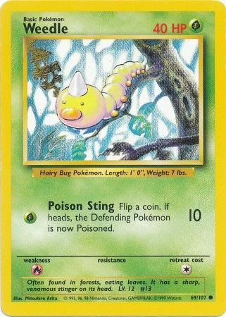 Weedle (69/102) [Base Set Unlimited] | The Gaming-Verse