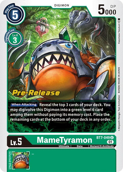 MameTyramon [BT7-049] [Next Adventure Pre-Release Cards] | The Gaming-Verse